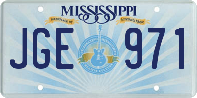 MS license plate JGE971