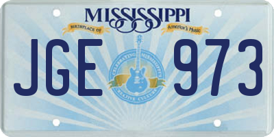 MS license plate JGE973