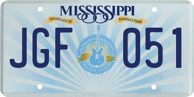 MS license plate JGF051