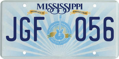 MS license plate JGF056