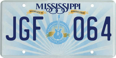 MS license plate JGF064