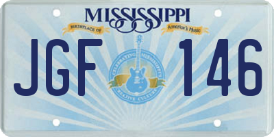 MS license plate JGF146