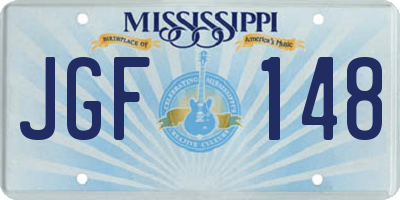 MS license plate JGF148