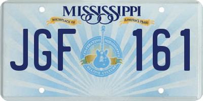 MS license plate JGF161
