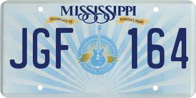 MS license plate JGF164