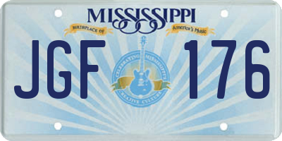 MS license plate JGF176