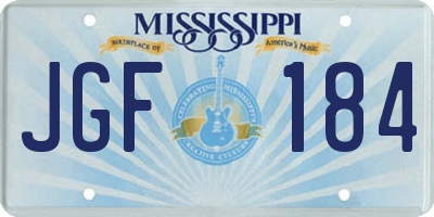 MS license plate JGF184