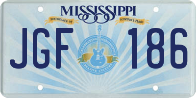 MS license plate JGF186