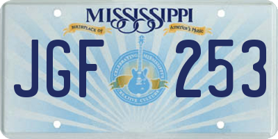 MS license plate JGF253