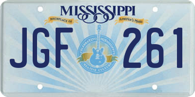 MS license plate JGF261