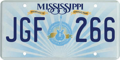 MS license plate JGF266