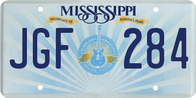 MS license plate JGF284