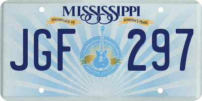 MS license plate JGF297