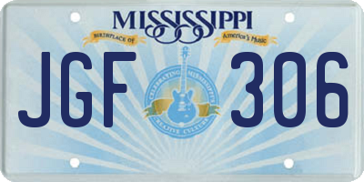 MS license plate JGF306