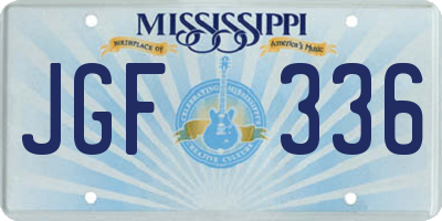 MS license plate JGF336