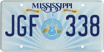MS license plate JGF338