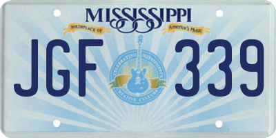 MS license plate JGF339