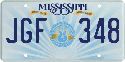 MS license plate JGF348