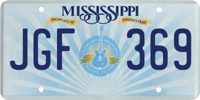 MS license plate JGF369