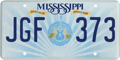 MS license plate JGF373