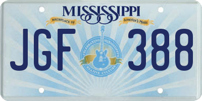 MS license plate JGF388