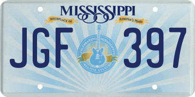 MS license plate JGF397