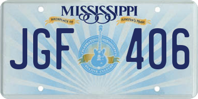 MS license plate JGF406