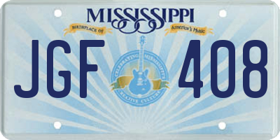 MS license plate JGF408