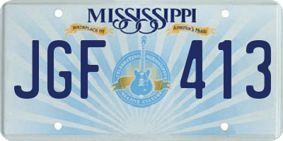 MS license plate JGF413
