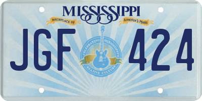 MS license plate JGF424
