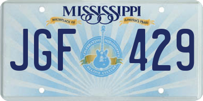 MS license plate JGF429