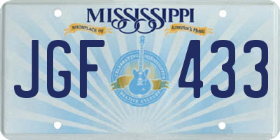 MS license plate JGF433