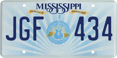 MS license plate JGF434