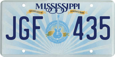 MS license plate JGF435