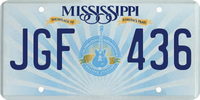 MS license plate JGF436