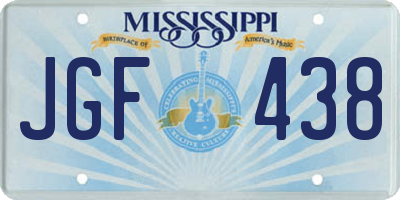 MS license plate JGF438