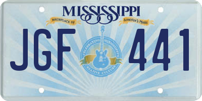 MS license plate JGF441
