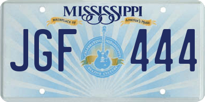 MS license plate JGF444
