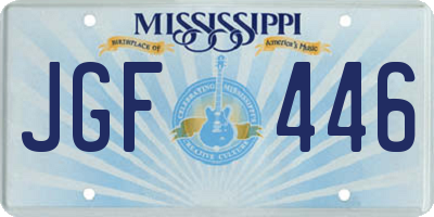 MS license plate JGF446
