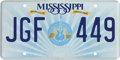 MS license plate JGF449