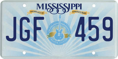 MS license plate JGF459