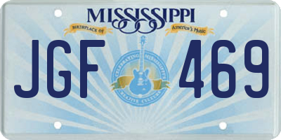 MS license plate JGF469
