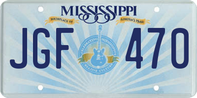 MS license plate JGF470