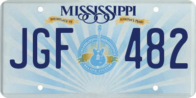 MS license plate JGF482
