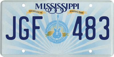 MS license plate JGF483