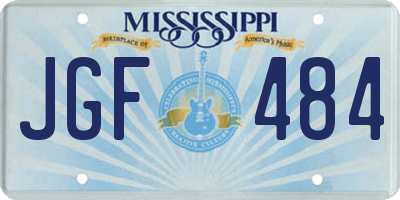 MS license plate JGF484
