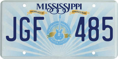 MS license plate JGF485