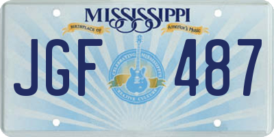 MS license plate JGF487