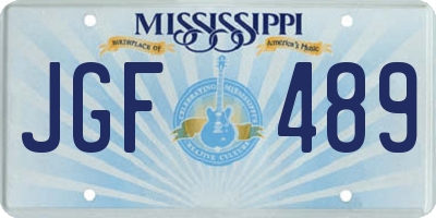 MS license plate JGF489