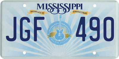 MS license plate JGF490